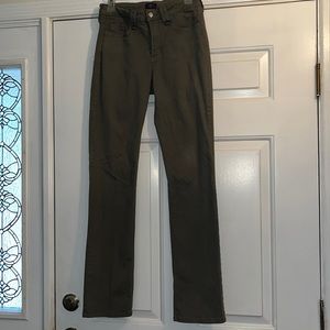 NYDJ Olive Green Slim Straight Pants size 8